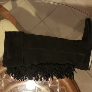 Suede/Leather Over the Knee Boots, 9M